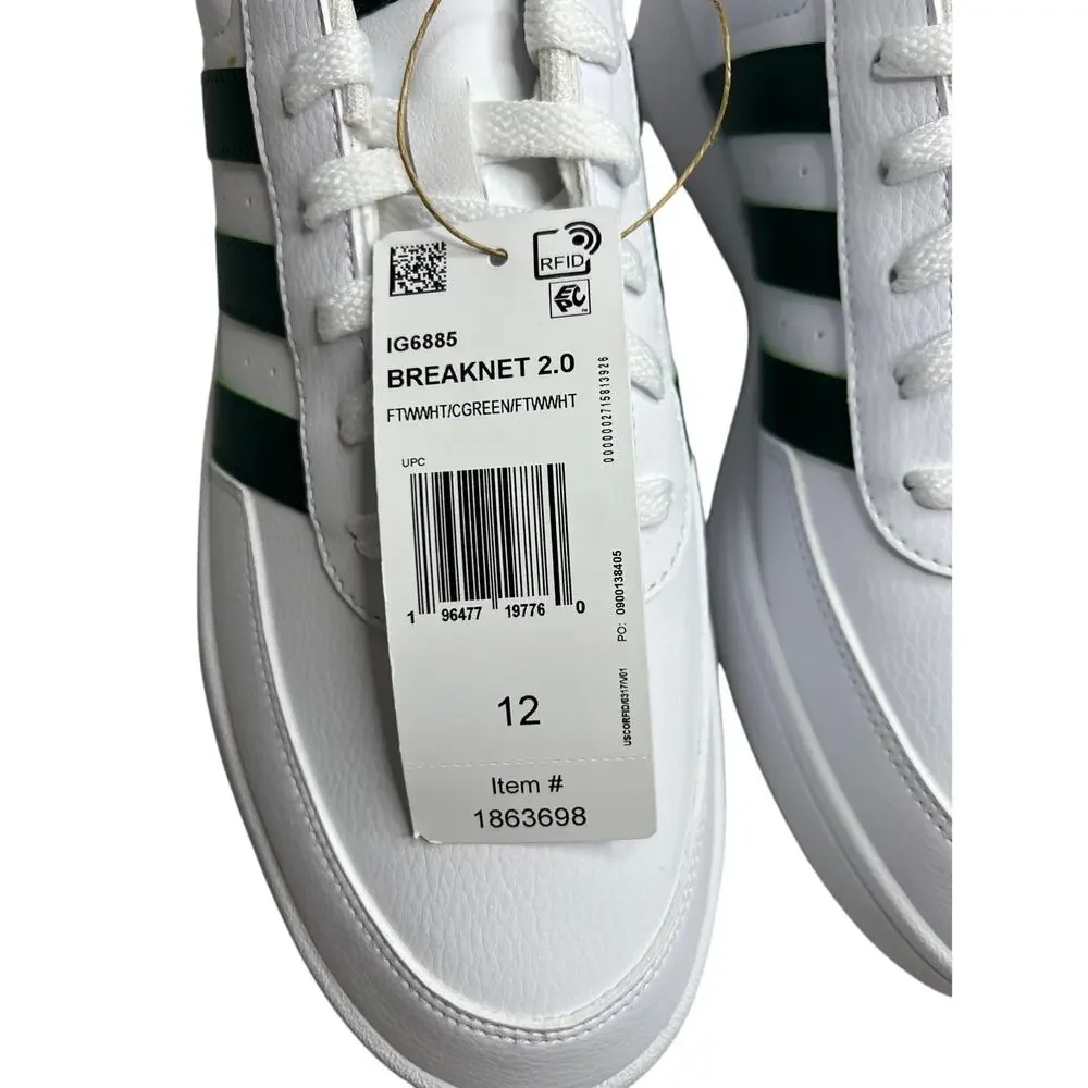 adidas Breaknet 2.0 Cloud White Collegiate Green - Picture 2 of 9